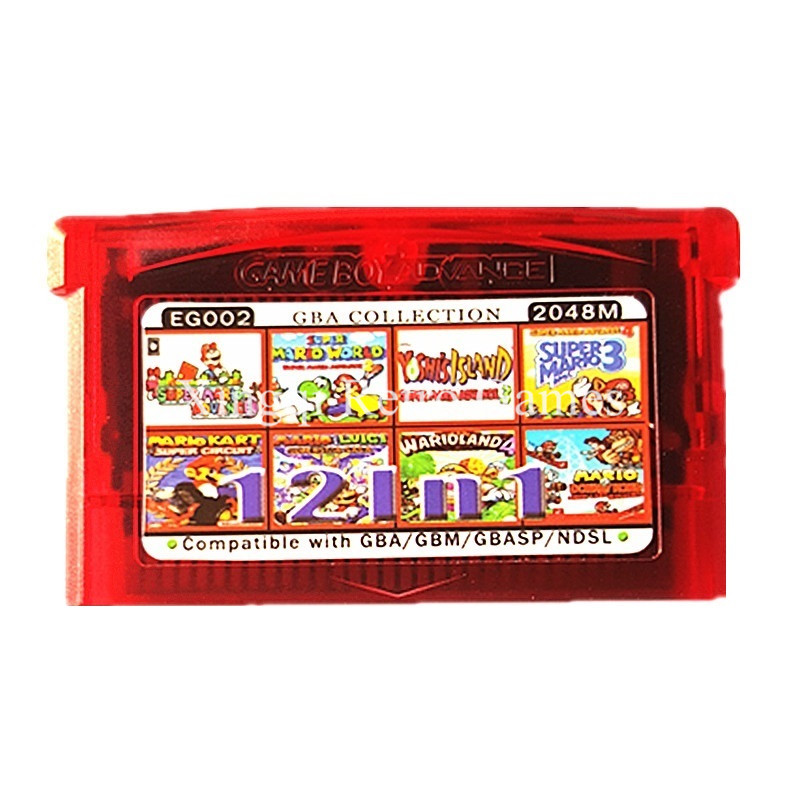 картинка 12 in 1 Mario Video Game Cartridge Console EG002 [GBA]. Купить 12 in 1 Mario Video Game Cartridge Console EG002 [GBA] в магазине 66game.ru